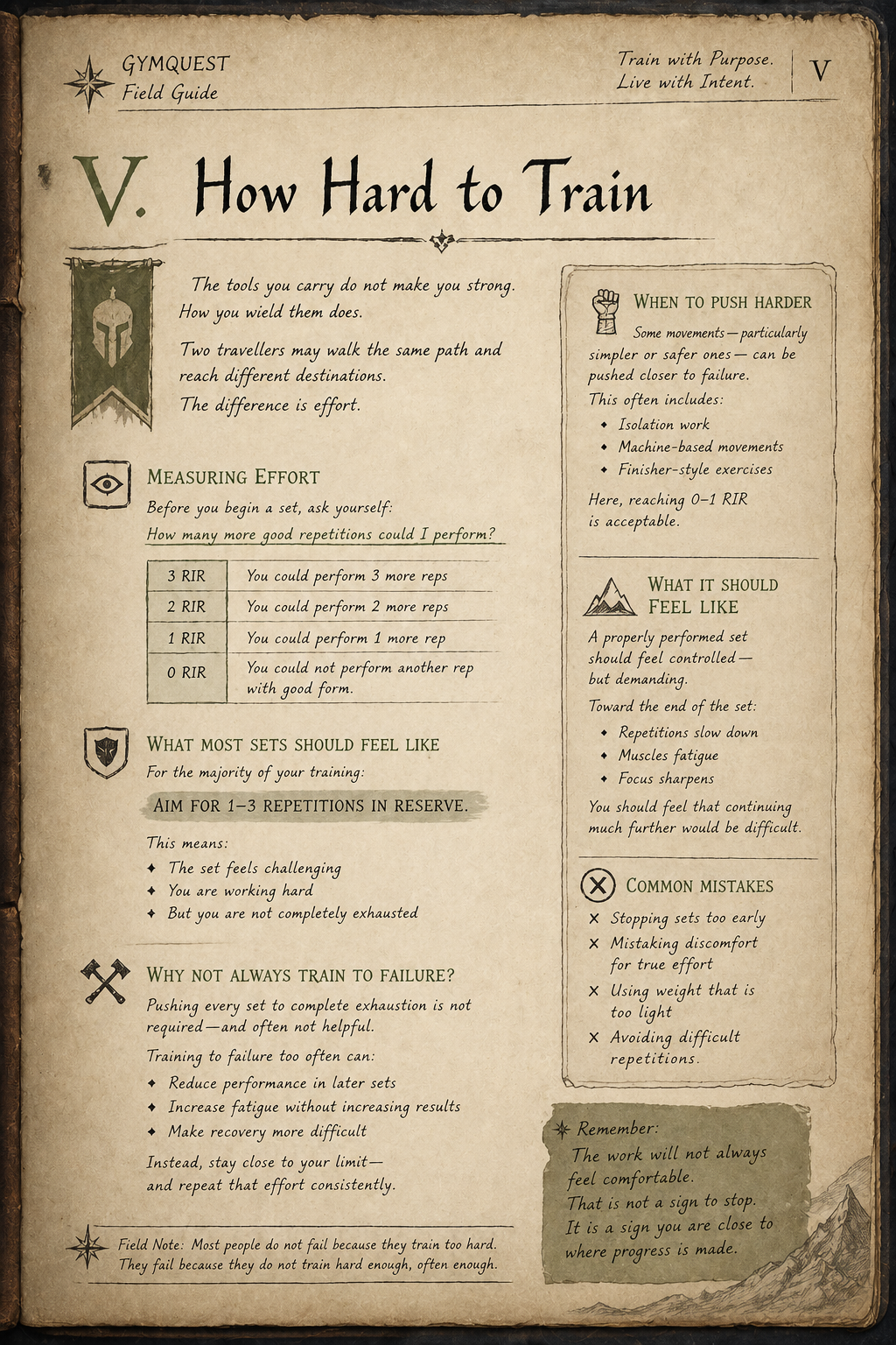 Style guide preview from the Adventurer's Field Guide