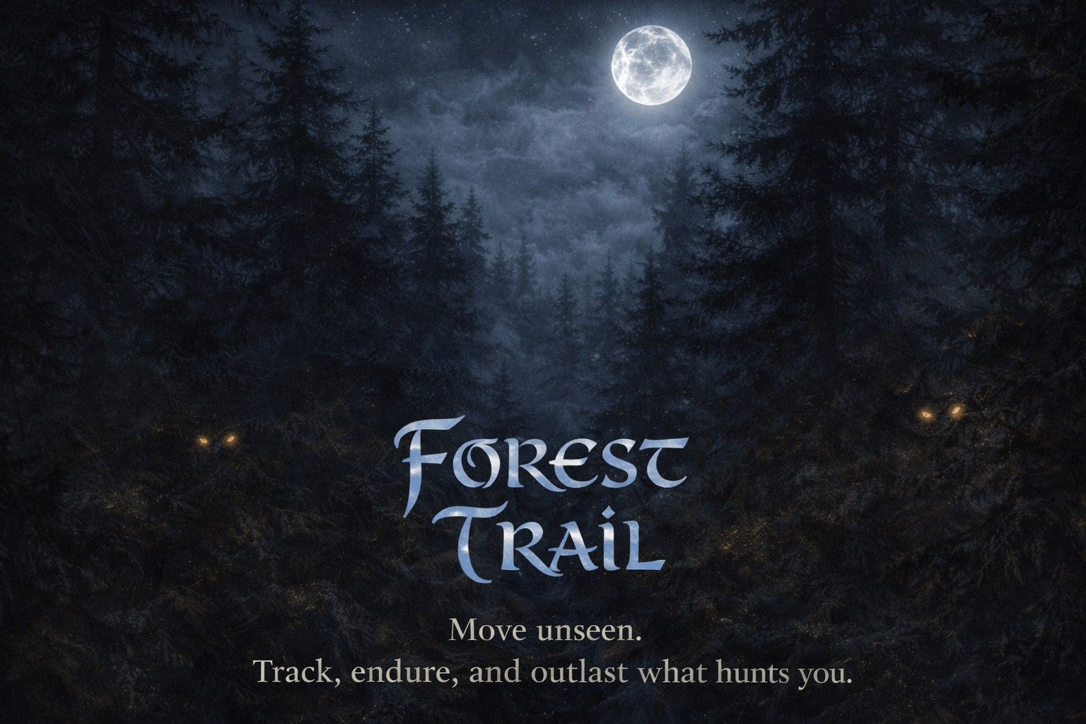 The moonlit Forest Trail route