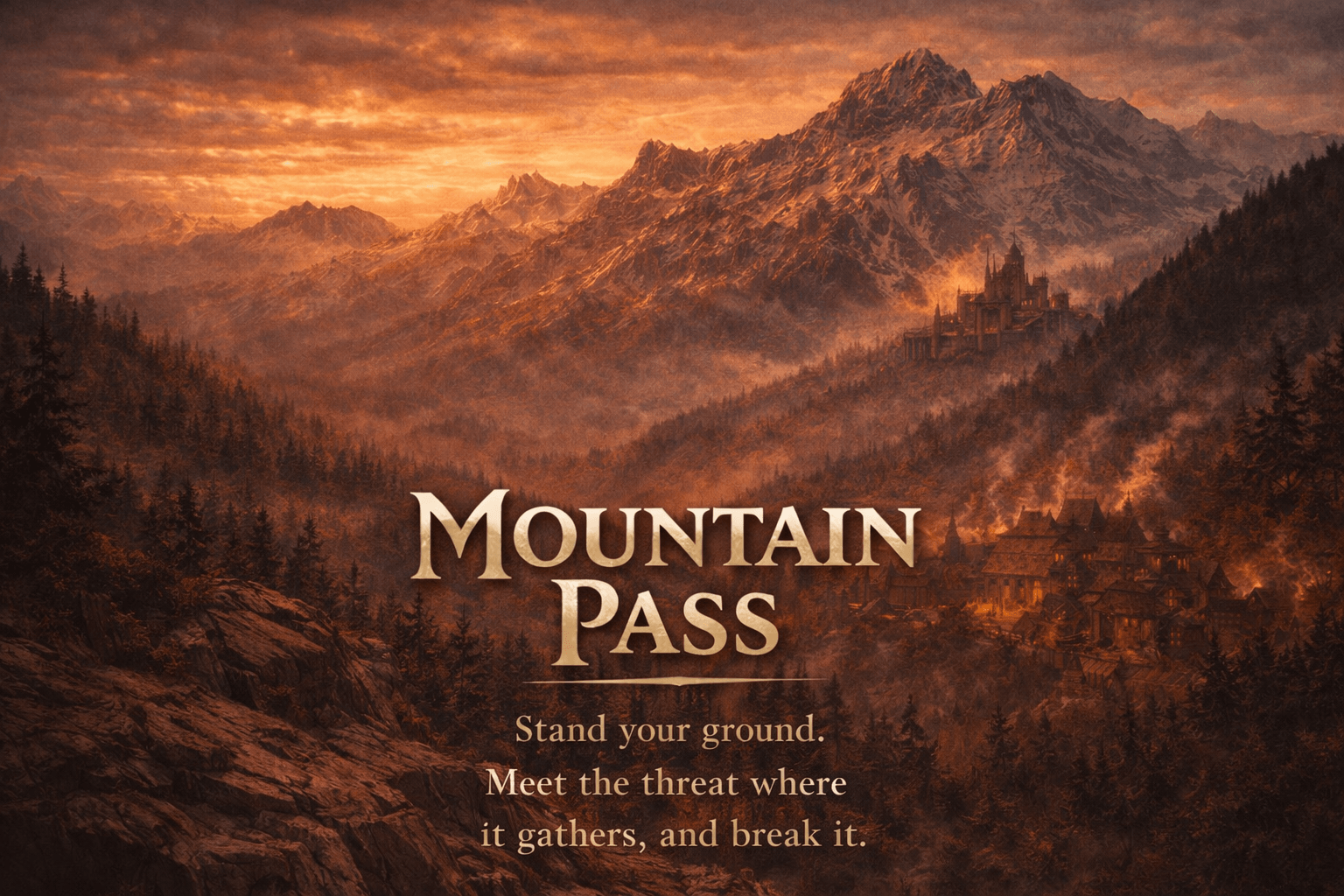 The mountainous Mountain Pass route