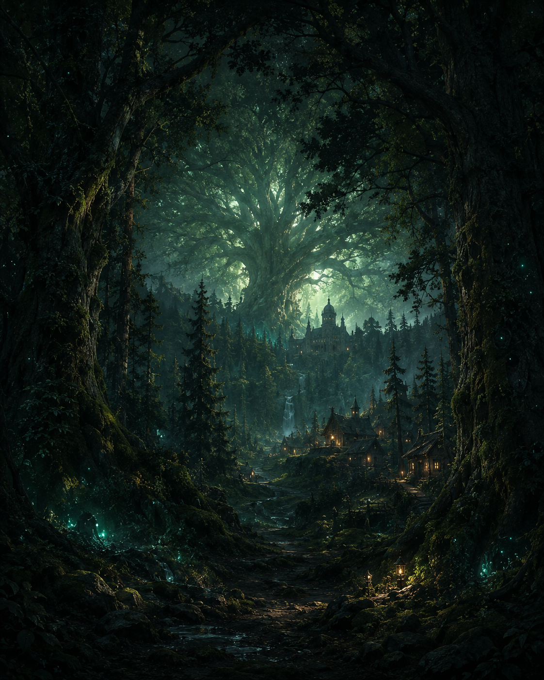 The immense mist-bound forest of Mystmyre